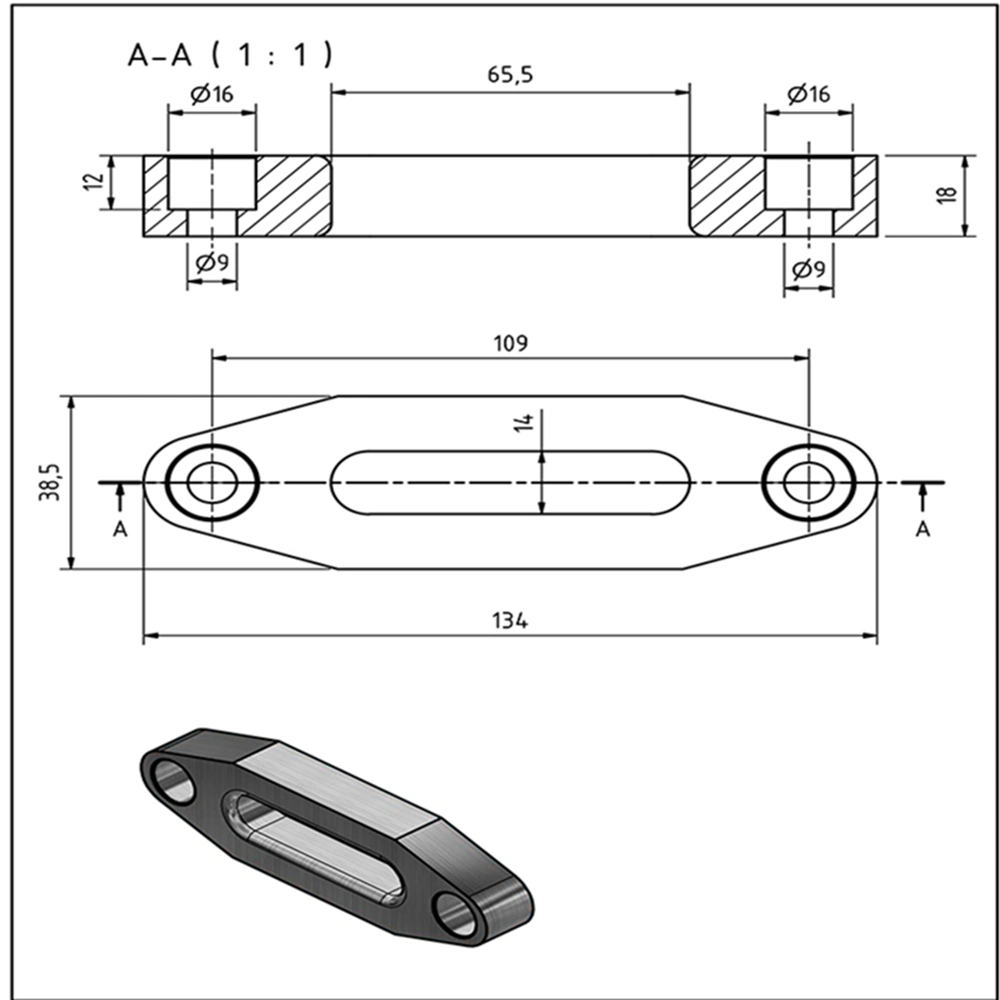 4X4 off-Road ATV/UTV Winches Accessories 5000lbs Aluminium Fairlead