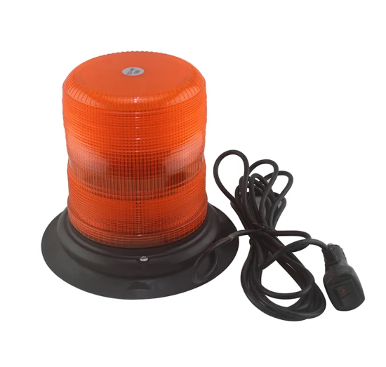 Superhelle DC10–48 V LED-Rotationslampe, Warnleuchte für Schwerlastfahrzeuge, Bergbaubereich, LED-Leuchtfeuer, bernsteinfarben, 7-Zoll-PC-Linse, Klasse 1 4200