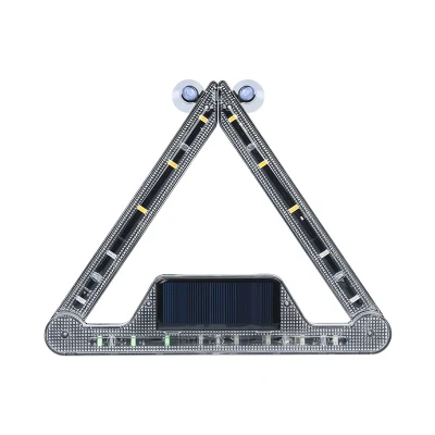 Verkehrssicherheit 18PCS helle LED-Notsignalbeleuchtung mit faltbarem Design, Fernbedienung, wiederaufladbare Solarleuchte, Blitzleuchte, dreieckiges Warnlicht