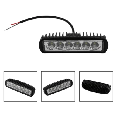 Offroad Flood Spot Arbeitsscheinwerfer 18W LED Arbeitsscheinwerfer Autozubehör für LKW ATV 4X4 SUV 12V 24V 18W 6 Zoll LED Lichtleiste